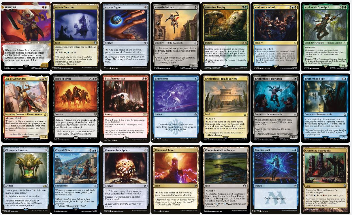 Assassin Tribal - Ezio Auditore da Firenze - Custom Commander Deck