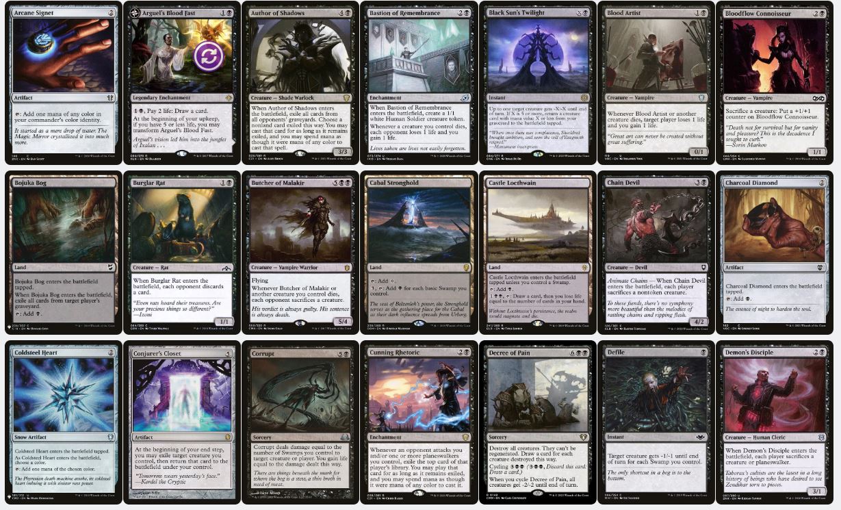 Theft & Sacrifice Value - Gonti, Lord of Luxury - Custom Commander Deck