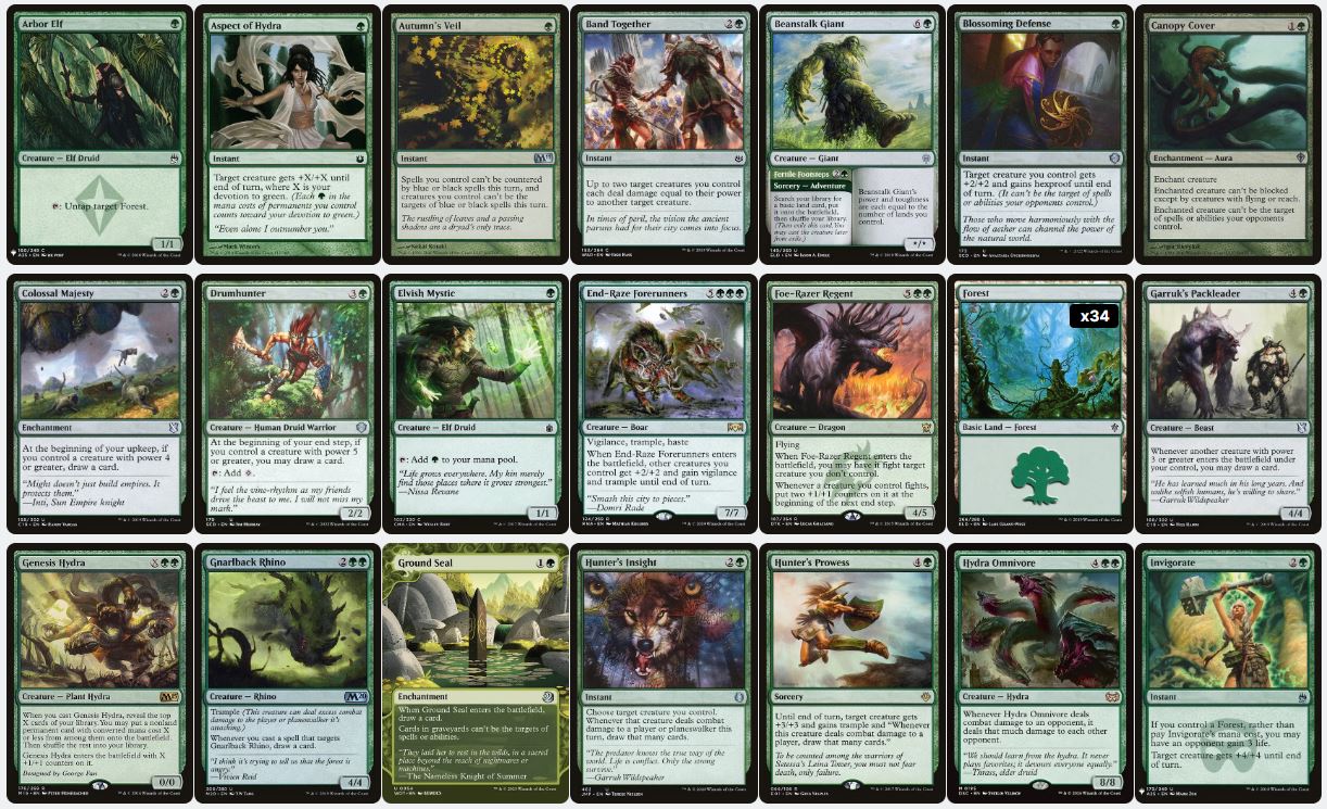 Mono-Green Hydra - Gargos, Vicious Watcher - Custom Commander Deck