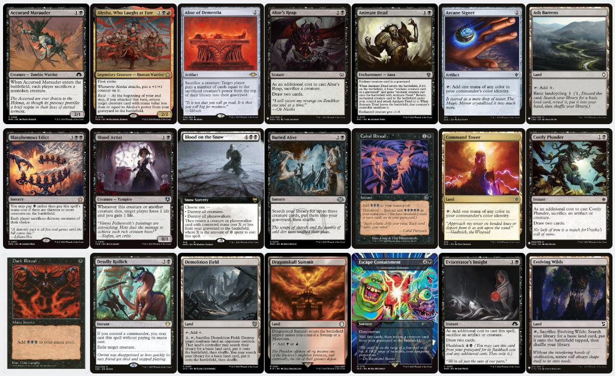 Graveyard Disruption & Escape Aggro - Kroxa, Titan of Death's Hunger - Custom Commander Deck