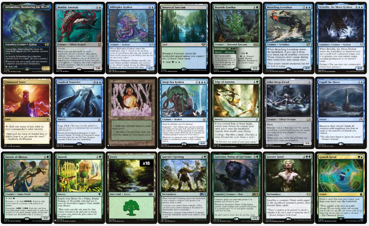 Sea Monster Cascade - Kiora, Sovereign of the Deep - Custom Commander Deck