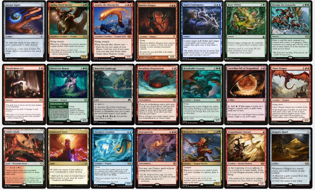 Dragon Cascade - Ureni of the Unwritten - Custom Commander Deck