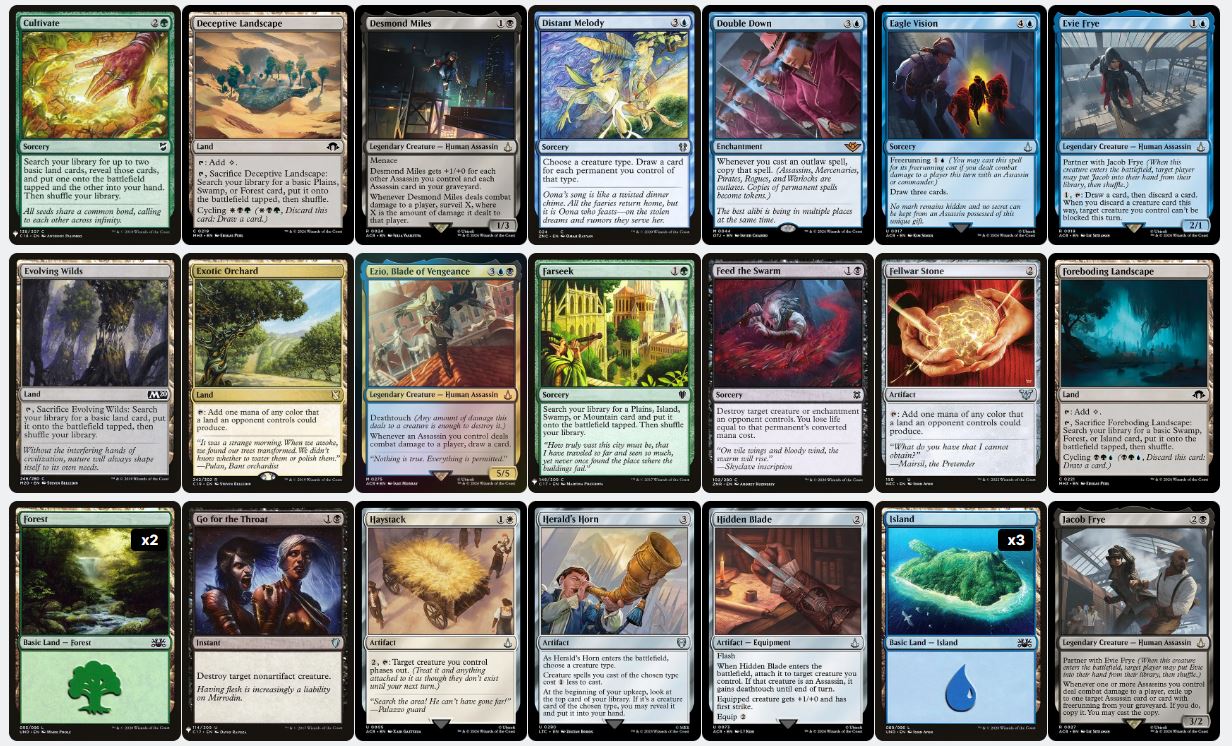 Assassin Tribal - Ezio Auditore da Firenze - Custom Commander Deck