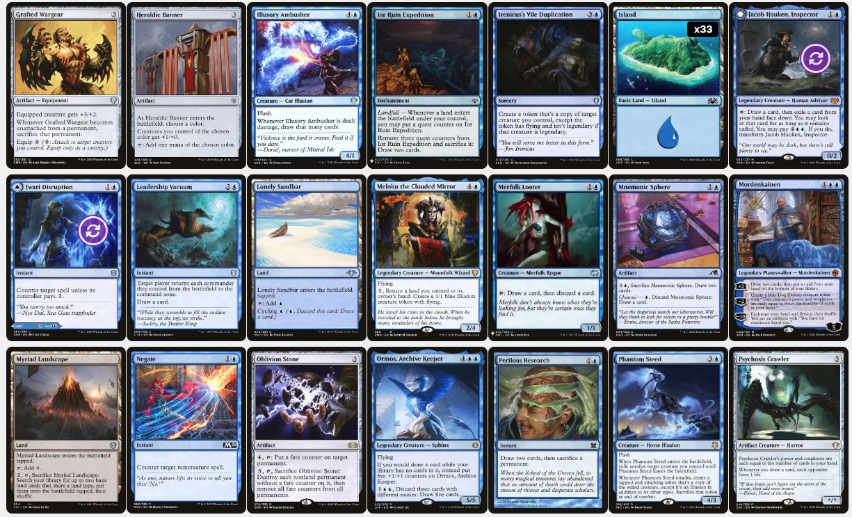 Draw Engines & Illusion Swarm - Minn, Wily Illusionist - Custom Commander Deck