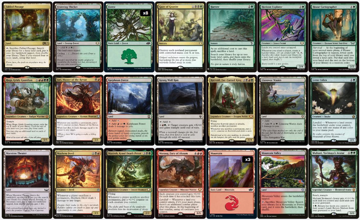 Land Sacrifice - Hearthhull, the Worldseed - Custom Commander Deck