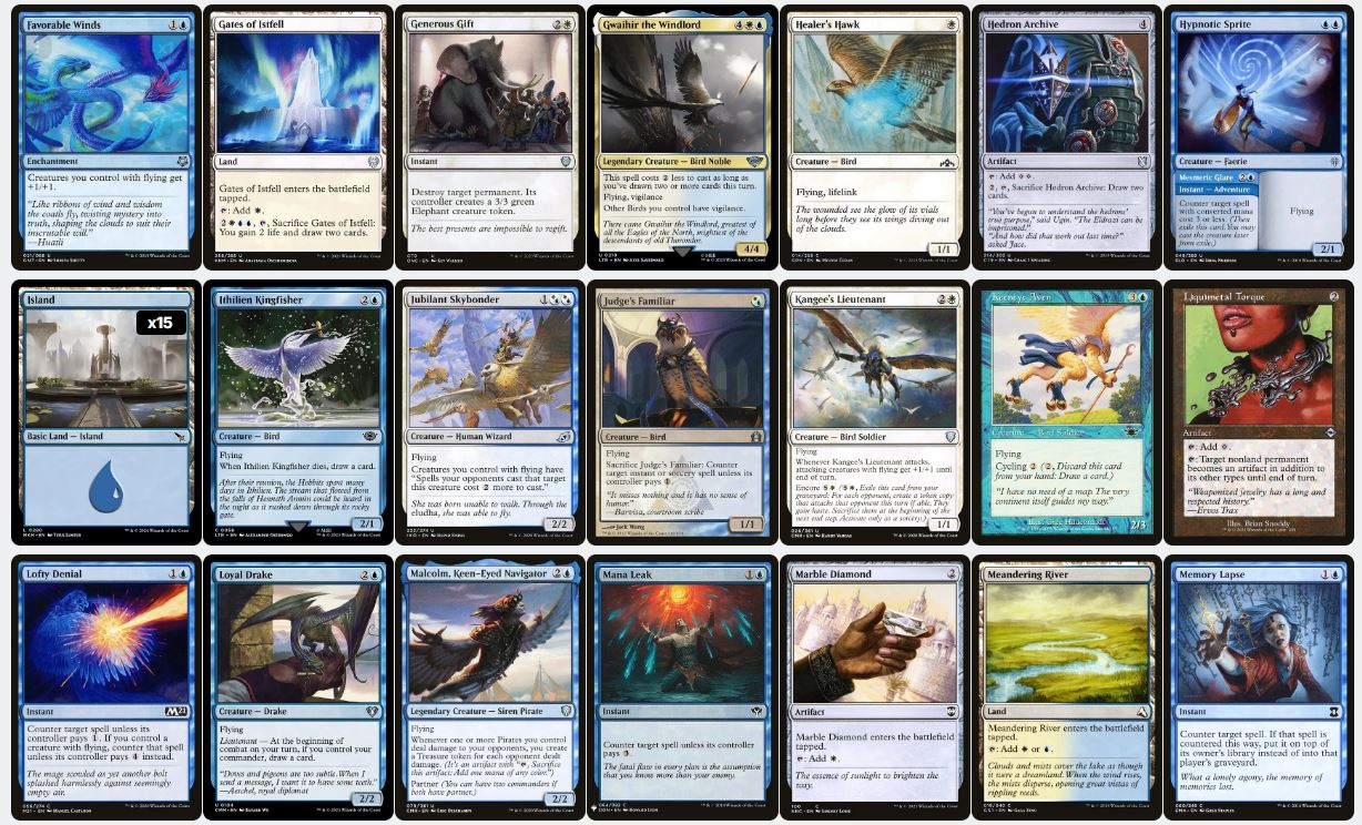 Kangee, Sky Warden - Custom Commander Deck