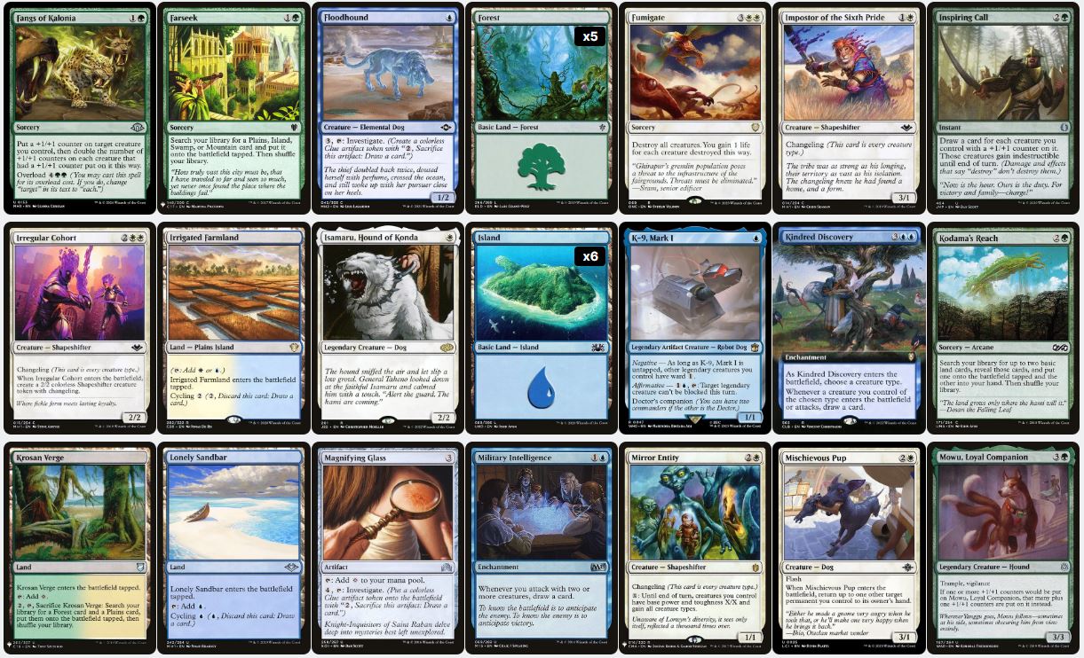 Dog Tribal and Token Deck - Sophia, Dogged Detective - Custom Commander Deck
