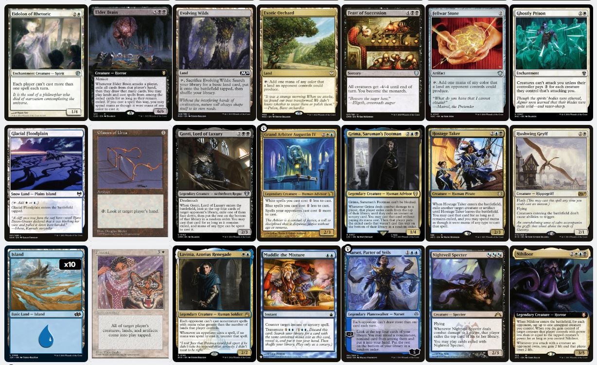 Control & Hand Theft - Sen Triplets - Custom Commander Deck