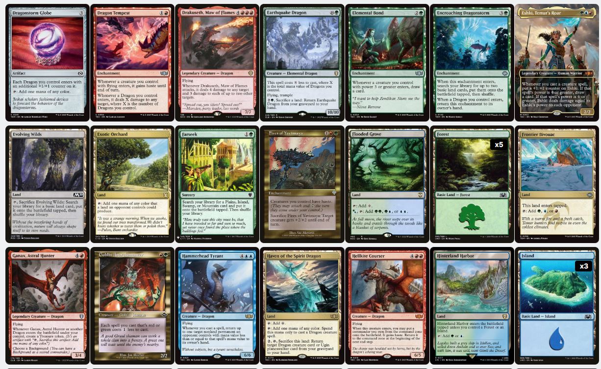 Dragon Cascade - Ureni of the Unwritten - Custom Commander Deck