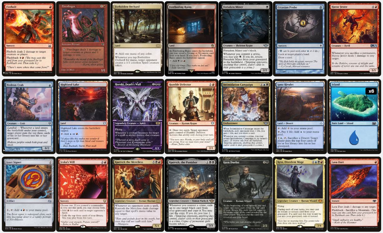 Crime & Punishment Control - Marchesa, Dealer of Death - Custom EDH Commander Deck