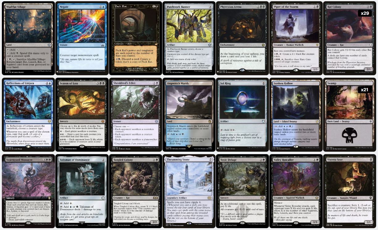 Rat Colony Tribal - Vren, the Relentless - Custom Commander Deck