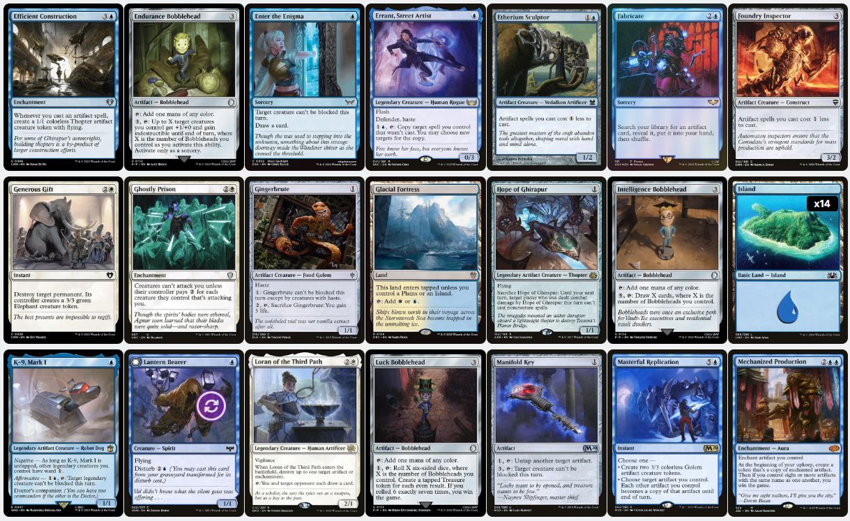 Artifact Speedstorm - Mendicant Core, Guidelight - Custom Commander Deck