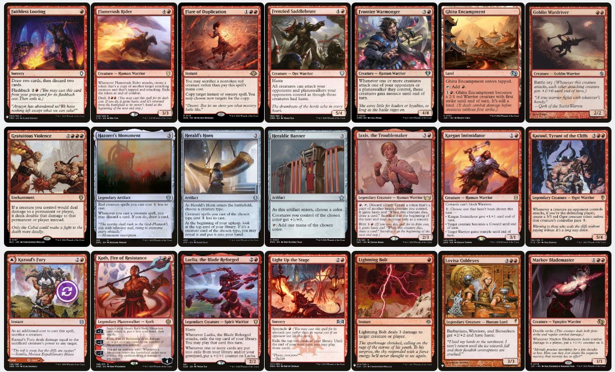 Warrior Tribal Aggression - Gornog, the Red Reaper - Custom Commander Deck