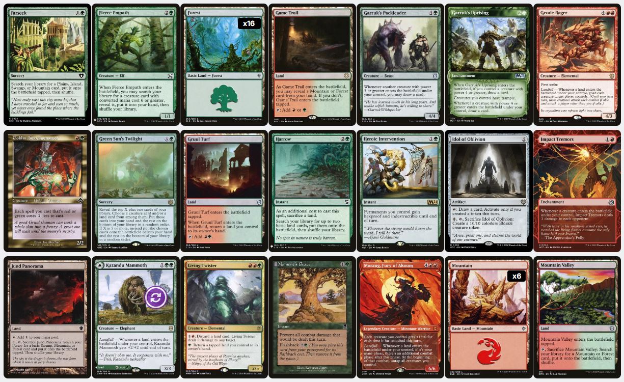 Landfall Ramp Deck - Omnath, Locus of Rage - Custom Commander Deck