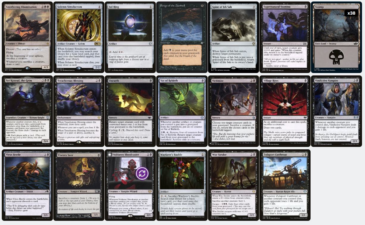 Sacrifice Value & Drain - Braids, Arisen Nightmare - Custom Commander Deck