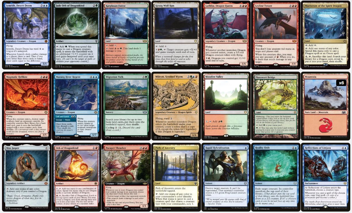 Dragon Cascade - Ureni of the Unwritten - Custom Commander Deck