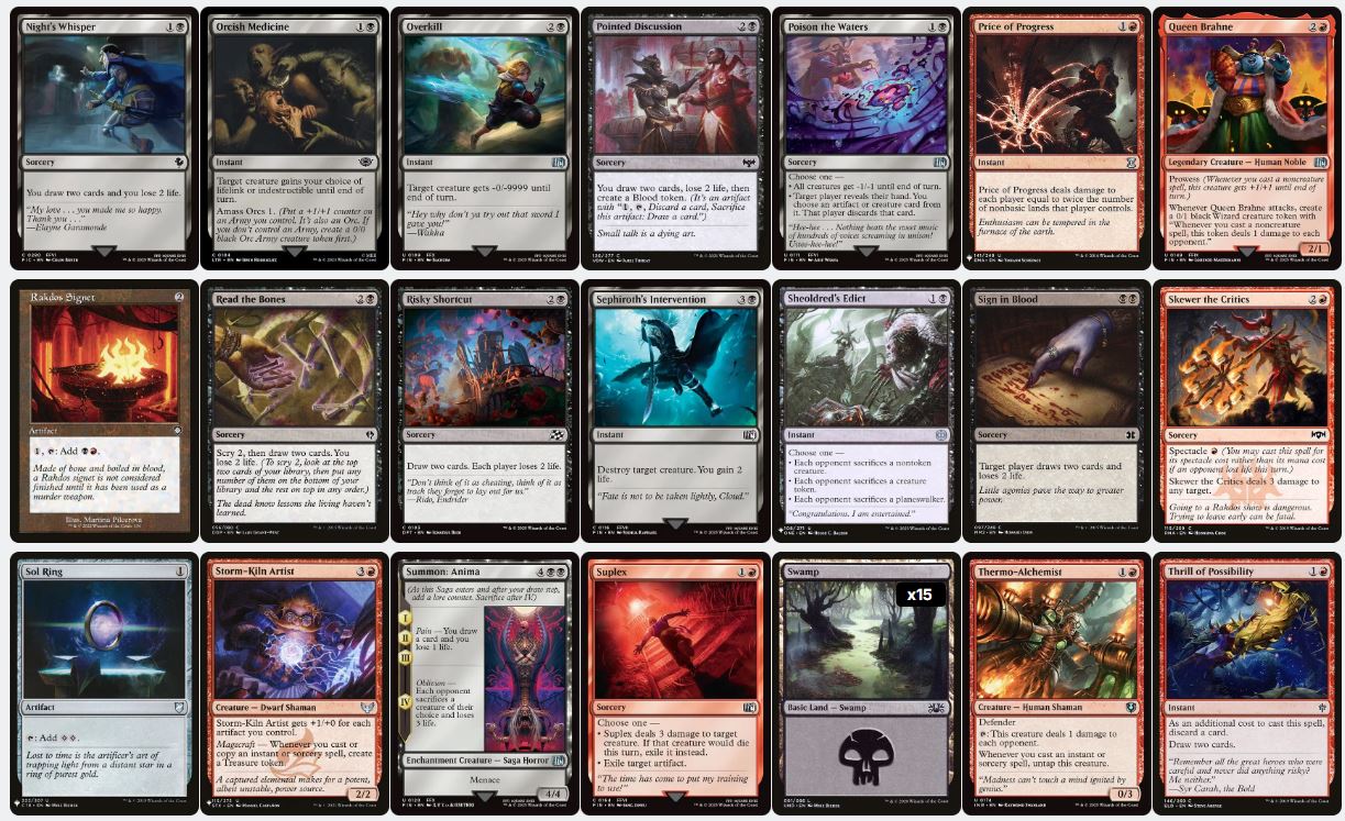 Burn Spellslinger - Black Waltz No. 3 - Custom Commander Deck