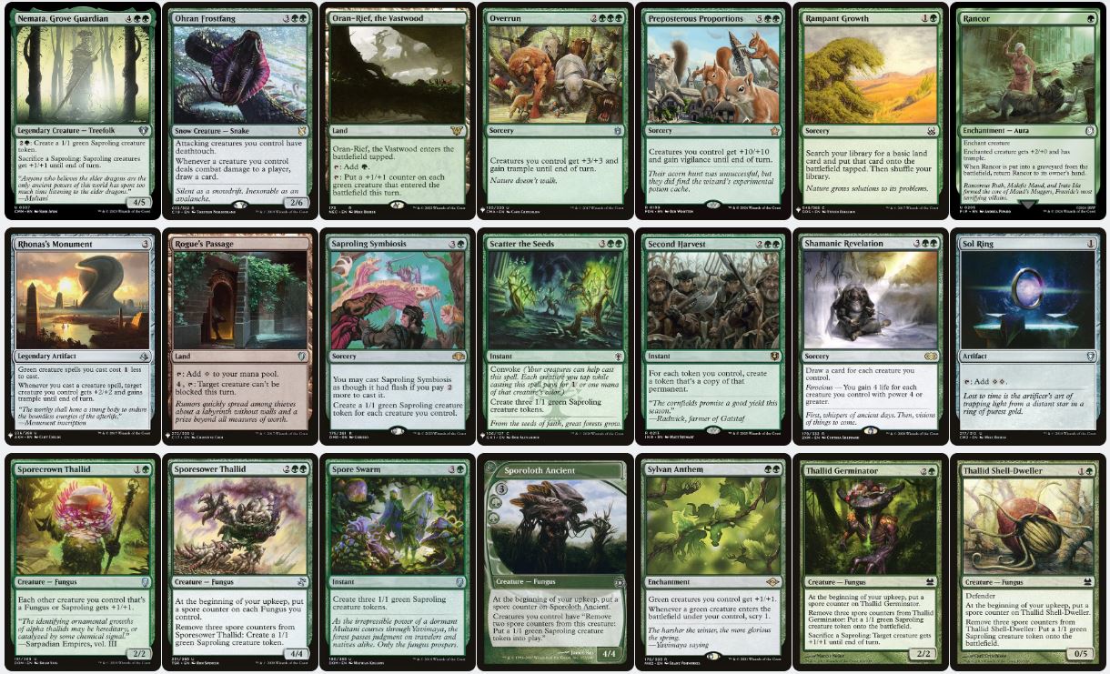 Endless Saprolings - Shroofus Sproutsire - Custom Commander Deck