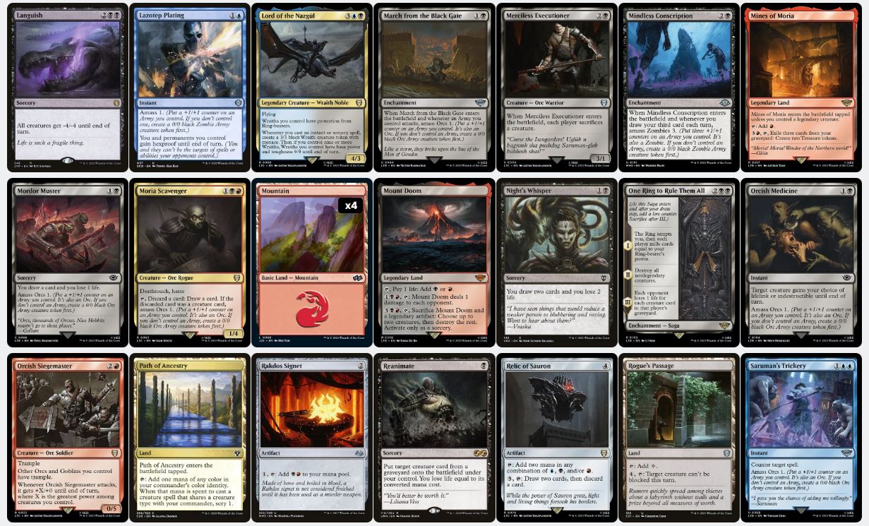 Sauron, the Dark Lord - Custom Commander Deck