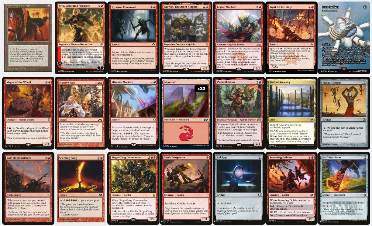 Krenko, Mob Boss - Custom EDH Commander Deck
