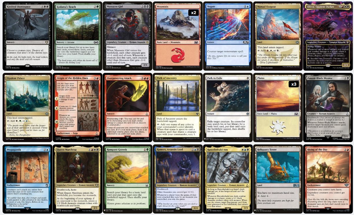 Assassin Tribal - Ezio Auditore da Firenze - Custom Commander Deck