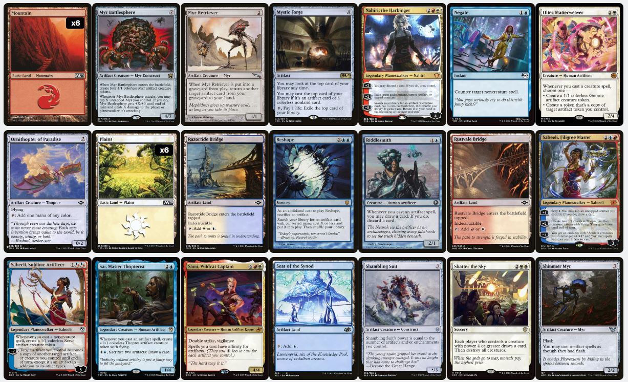 Akiri, Line-Slinger & Glacian, Powerstone Engineer - Custom Commander Deck