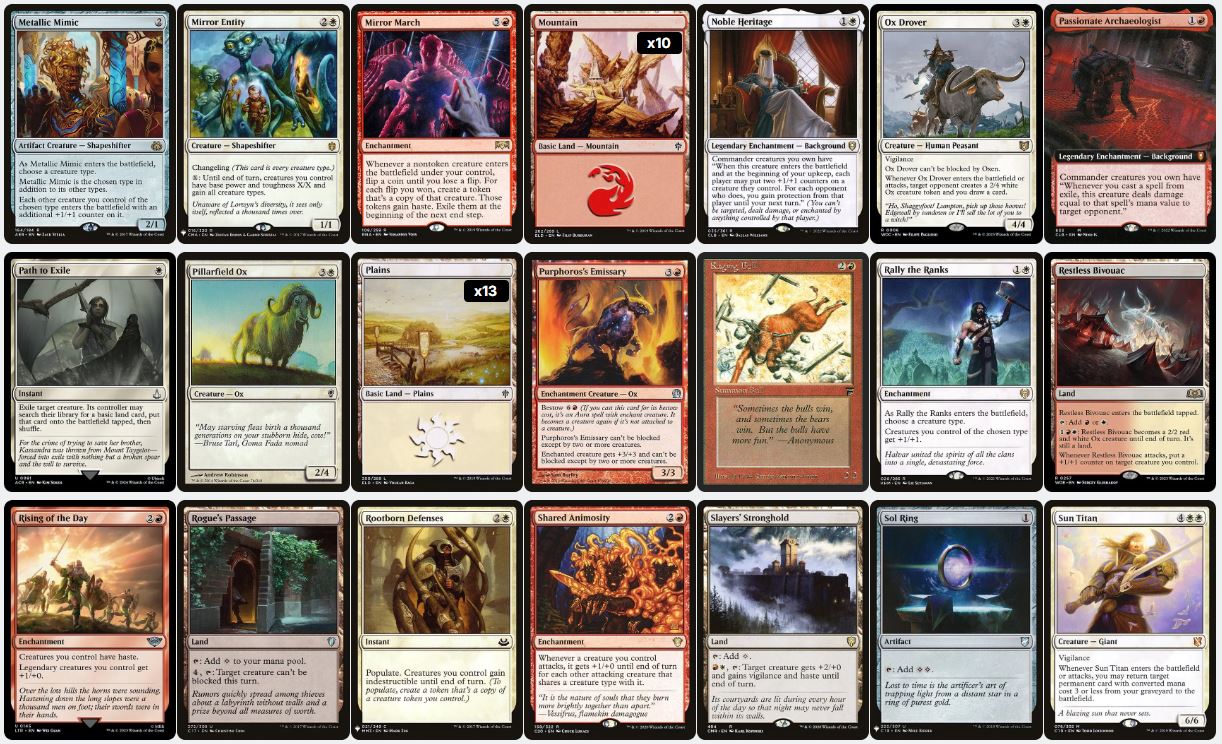 Oxen Tribal & Double Strike Power - Bruse Tarl, Roving Rancher - Custom EDH Commander Deck