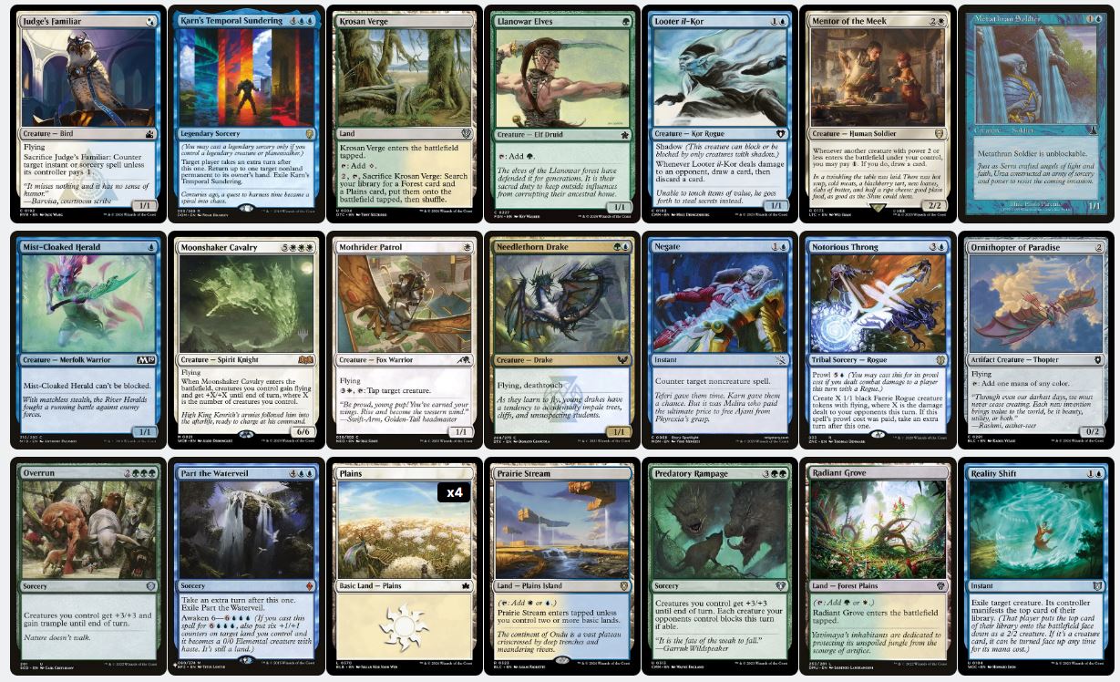 Evasion & Card Advantage - Rigo, Streetwise Mentor - Custom Commander Deck