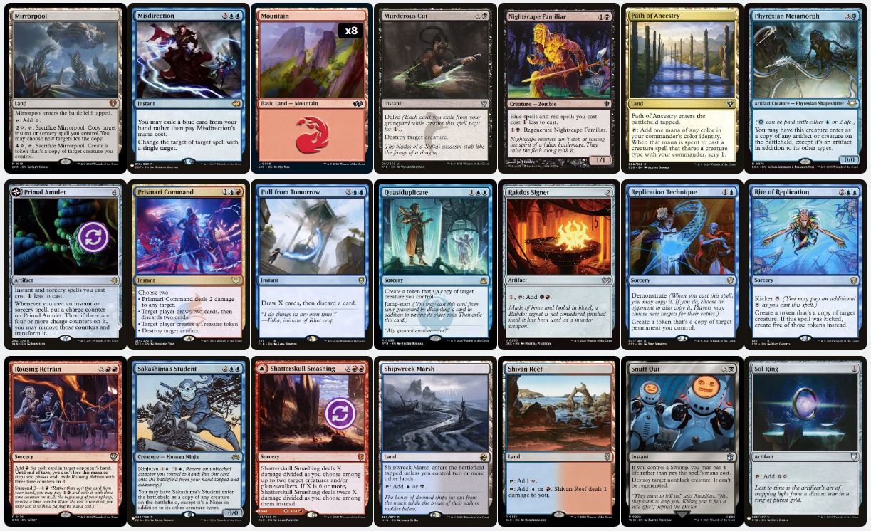 Vial Smasher the Fierce & Sakashima of a Thousand Faces - Custom Commander Deck