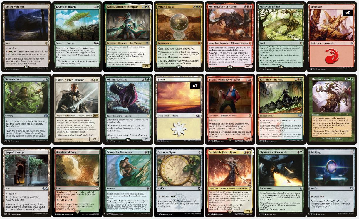 Big Combat & Extra Attacks - Tifa, Martial Artist - Custom Commander Deck