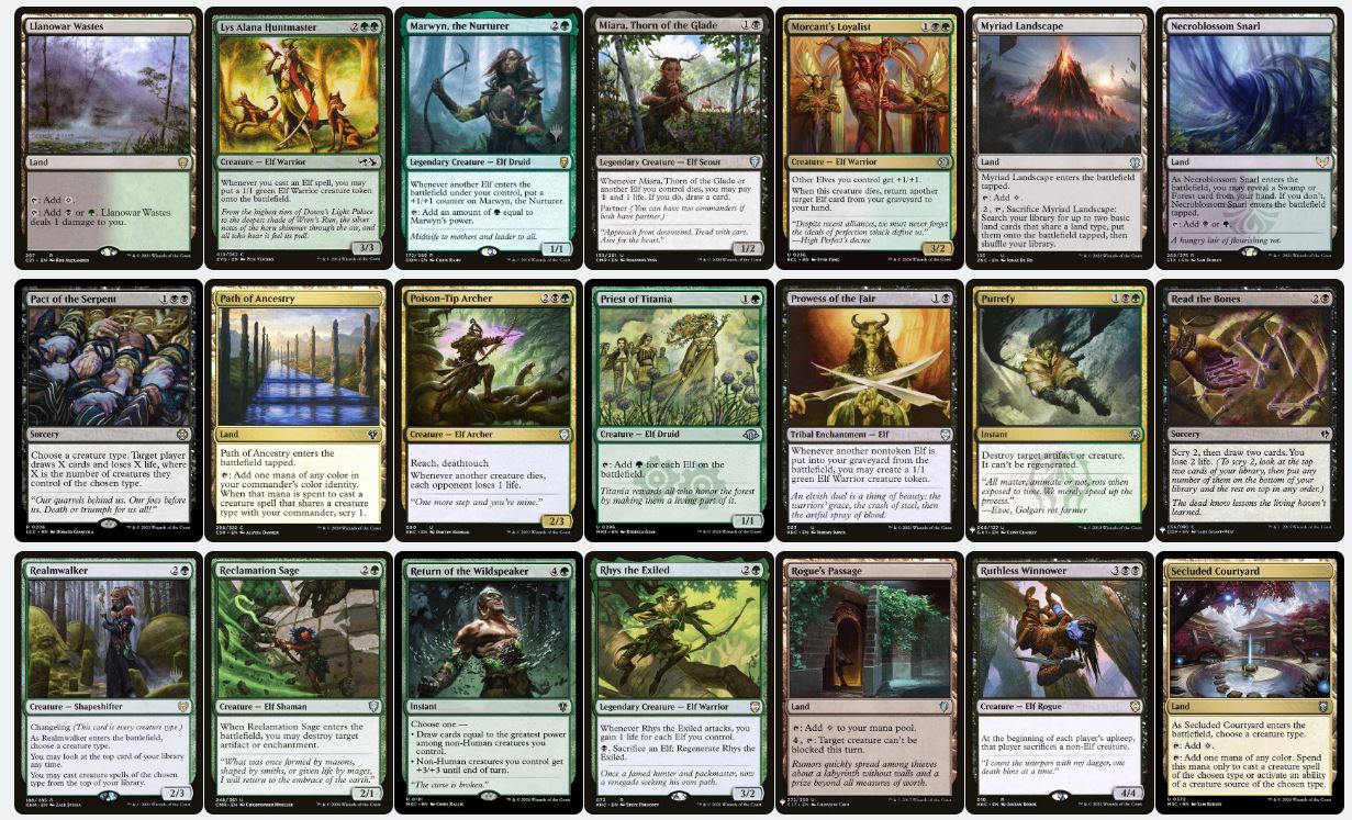 Lathril, Blade of the Elves - Custom EDH Commander Deck