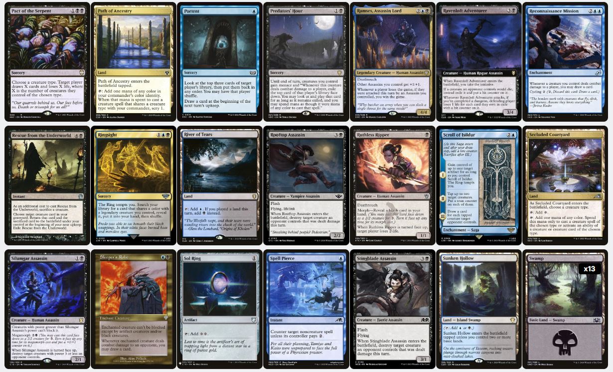 Assassin Tribal - Etrata, Deadly Fugitive - Custom Commander Deck