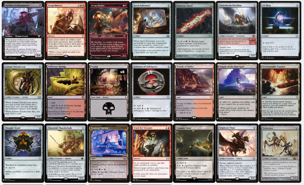 Artifact Sacrifice - Imskir Iron-Eater - Custom Commander Deck