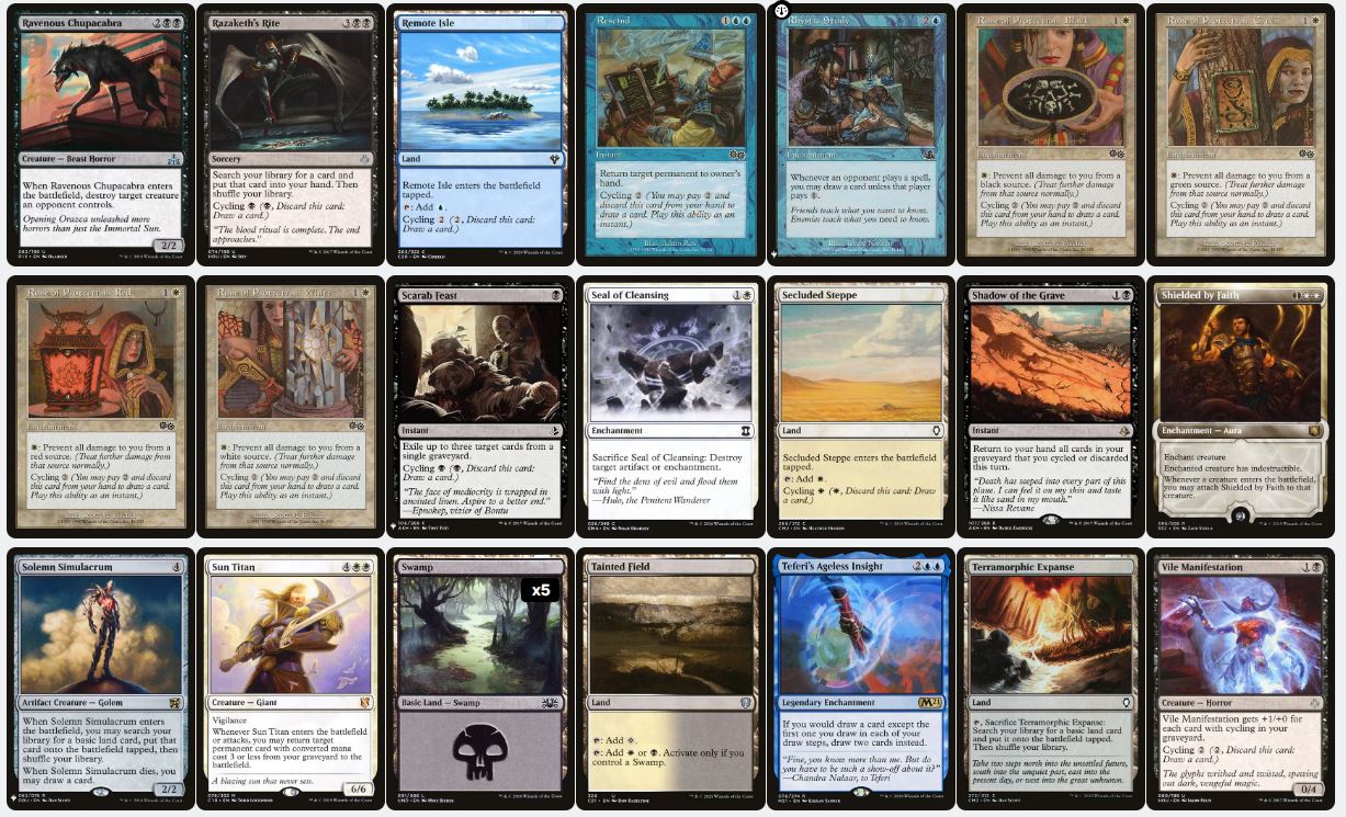 Cycling - Zur the Enchanter - Custom EDH Commander Deck