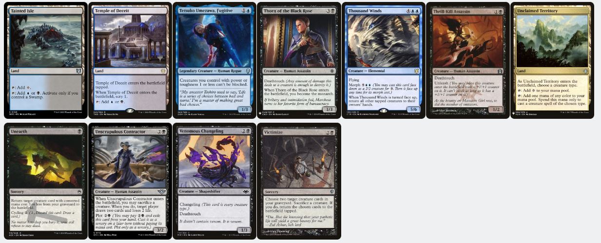 Assassin Tribal - Etrata, Deadly Fugitive - Custom Commander Deck