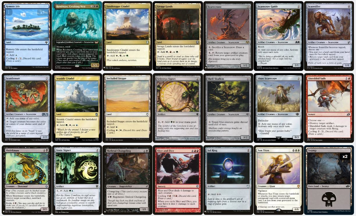 Scarecrow Tribal - Reaper King - Custom EDH Commander Deck