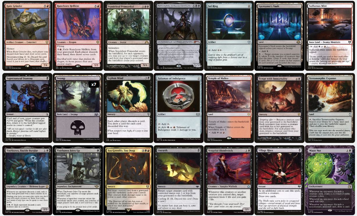 Graveyard Disruption & Escape Aggro - Kroxa, Titan of Death's Hunger - Custom Commander Deck