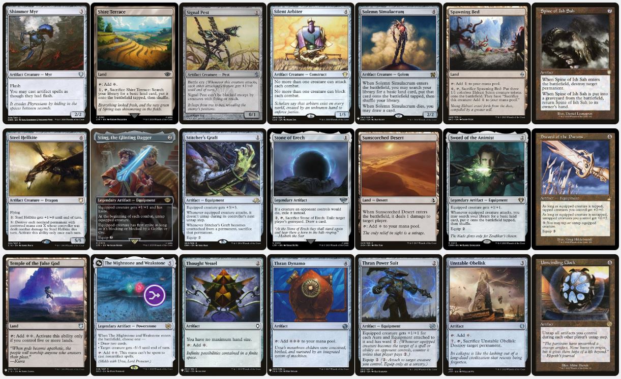 Artifact Voltron - Traxos, Scourge of Kroog - Custom Commander Deck