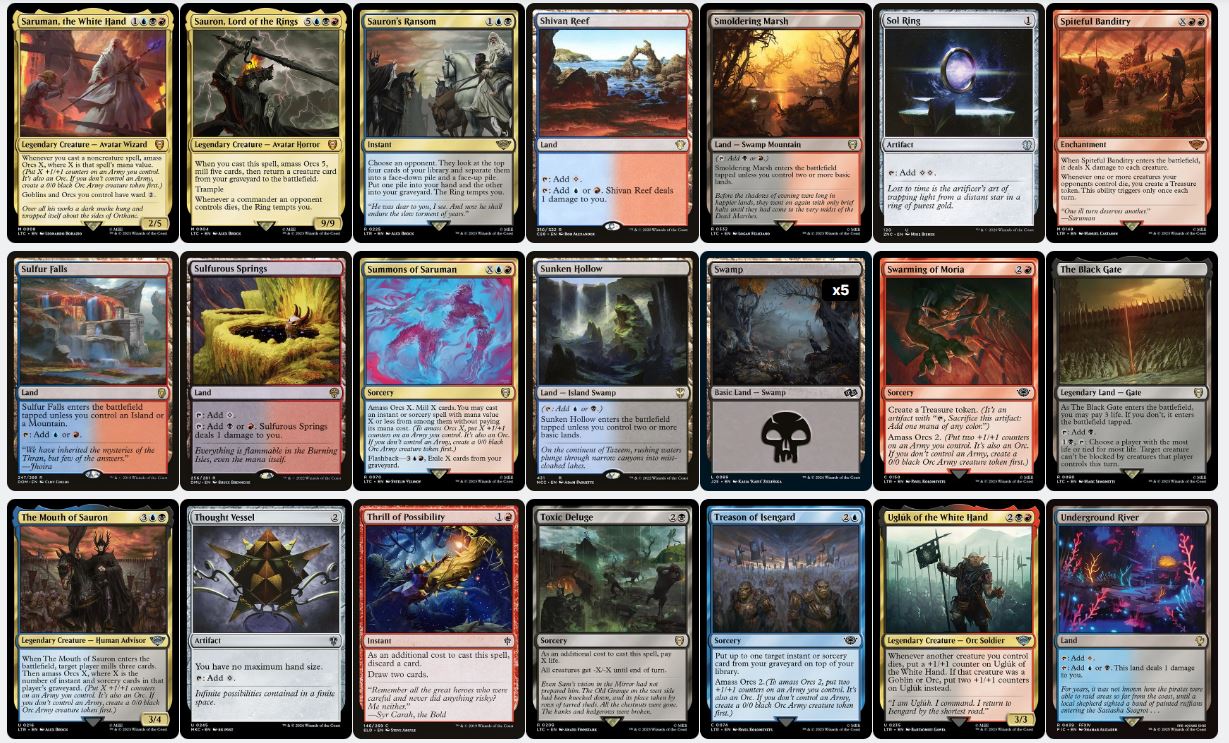 Sauron, the Dark Lord - Custom Commander Deck