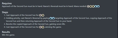 Approach of the Second Sun + Narset's Reversal - 2 card Combo