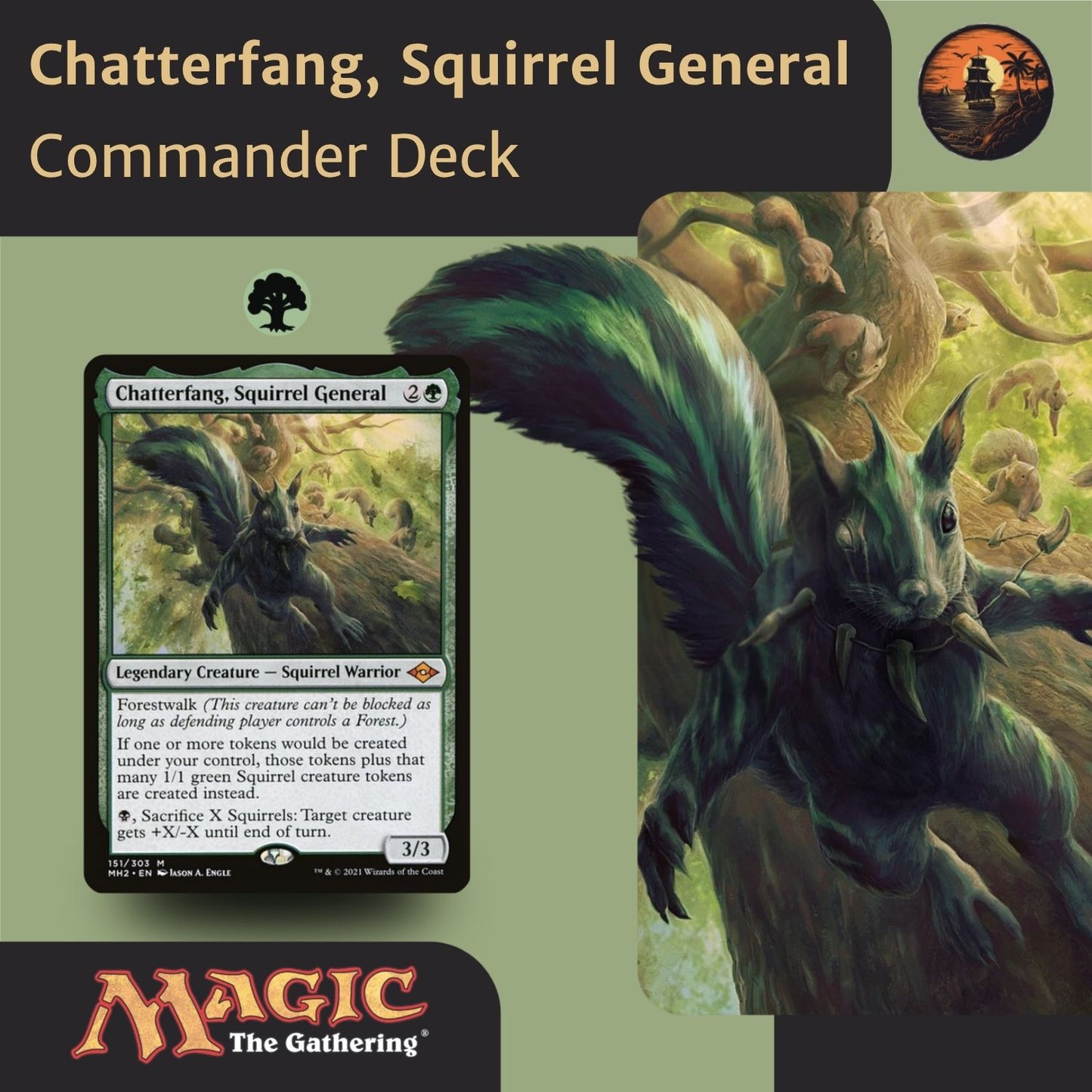 Chatterfang, Squirrel General - Custom EDH Commander Deck