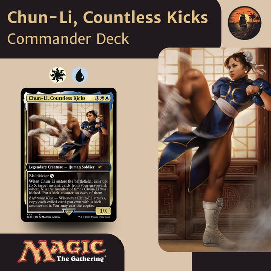 Spells & Flicker Control - Chun-Li, Countless Kicks - Custom Commander Deck