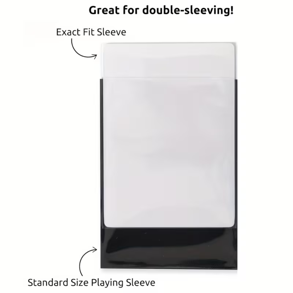 Exact Fit Trading Card Sleeves - 100 Sleeves