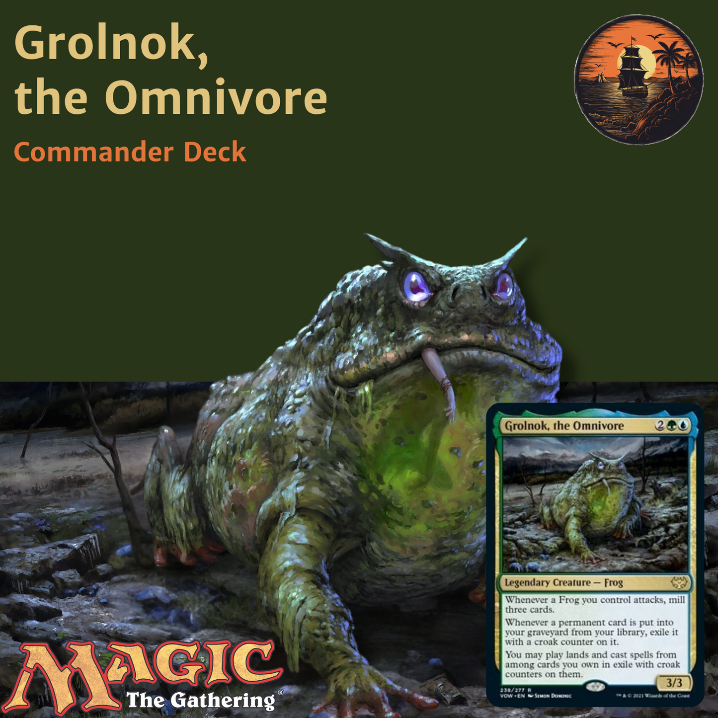 Self-Mill - Grolnok, the Omnivore - Custom Commander Deck