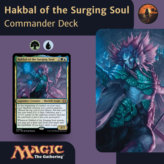 Hakbal of the Surging Soul – Simic Merfolk + Explore Commander Deck