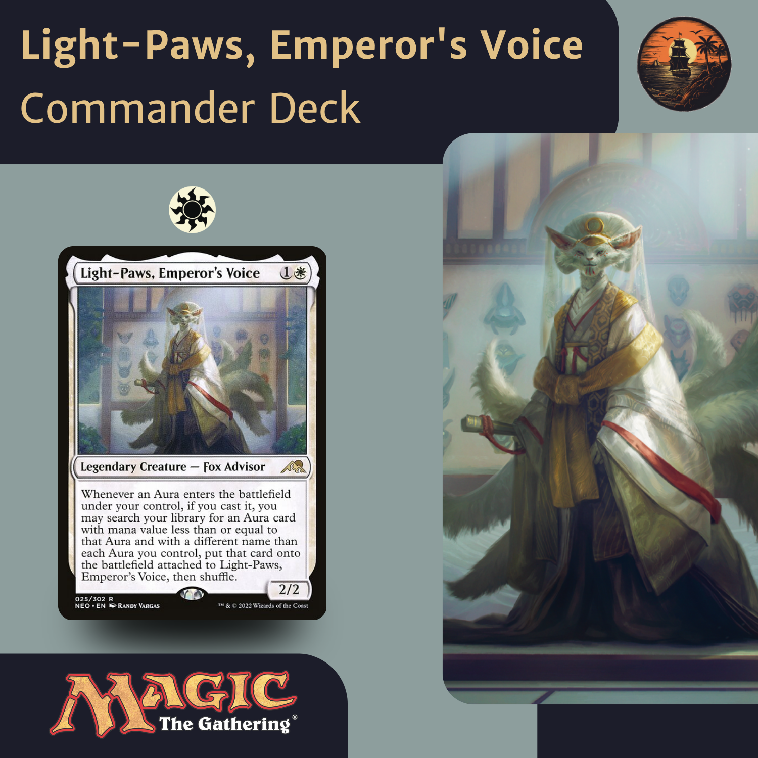 Mono White Voltron Commander Deck – Led by Light-Paws, Emperor's Voice