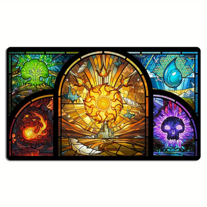 1x Playmat - Stained Glass Style Art