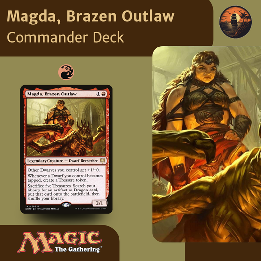 mtg magda commander deck Series Stitched Playmat x 13.5 in. Dwarfing the Competition - Standard