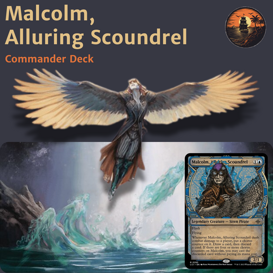 Card Draw & Spell Synergy Control - Malcolm, Alluring Scoundrel - Custom EDH Commander Deck