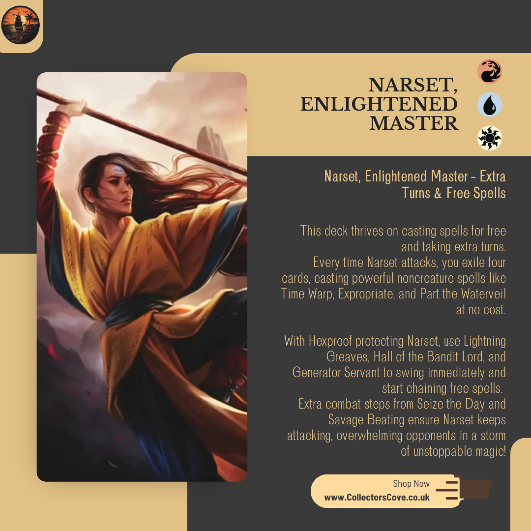 Extra Turns & Free Spells - Narset, Enlightened Master - Custom Commander Deck